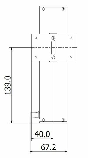 CL-Hg mercury-lamp calibration reference standard front dimensions