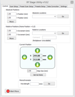 BenWin+ spectral acquisition software XY stage utility