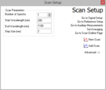 BenWin+ spectral acquisition software scan setup